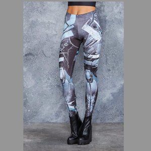 BlackMilk Mecha Robot Printed Mid Rise Leggings